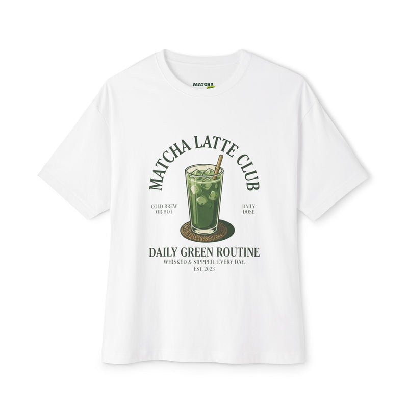 Matcha Latte Club Tee — Daily Green Routine Graphic Shirt