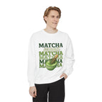 Matcha Mood Sweatshirt — Retro Matcha Tea Graphic Crewneck