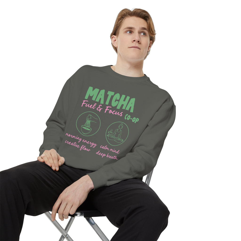 Matcha Fuel & Focus — Crewneck Sweatshirt