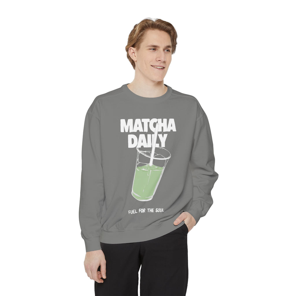 Matcha Daily Sweatshirt — Fuel for the Soul Graphic Crewneck Sweatshirt