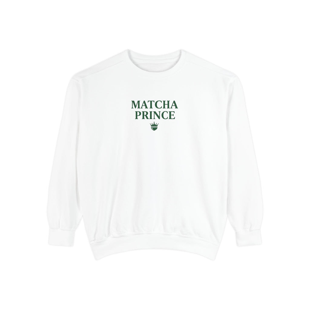 Matcha Prince — Minimalist Tea Lover Graphic Crewneck Sweatshirt