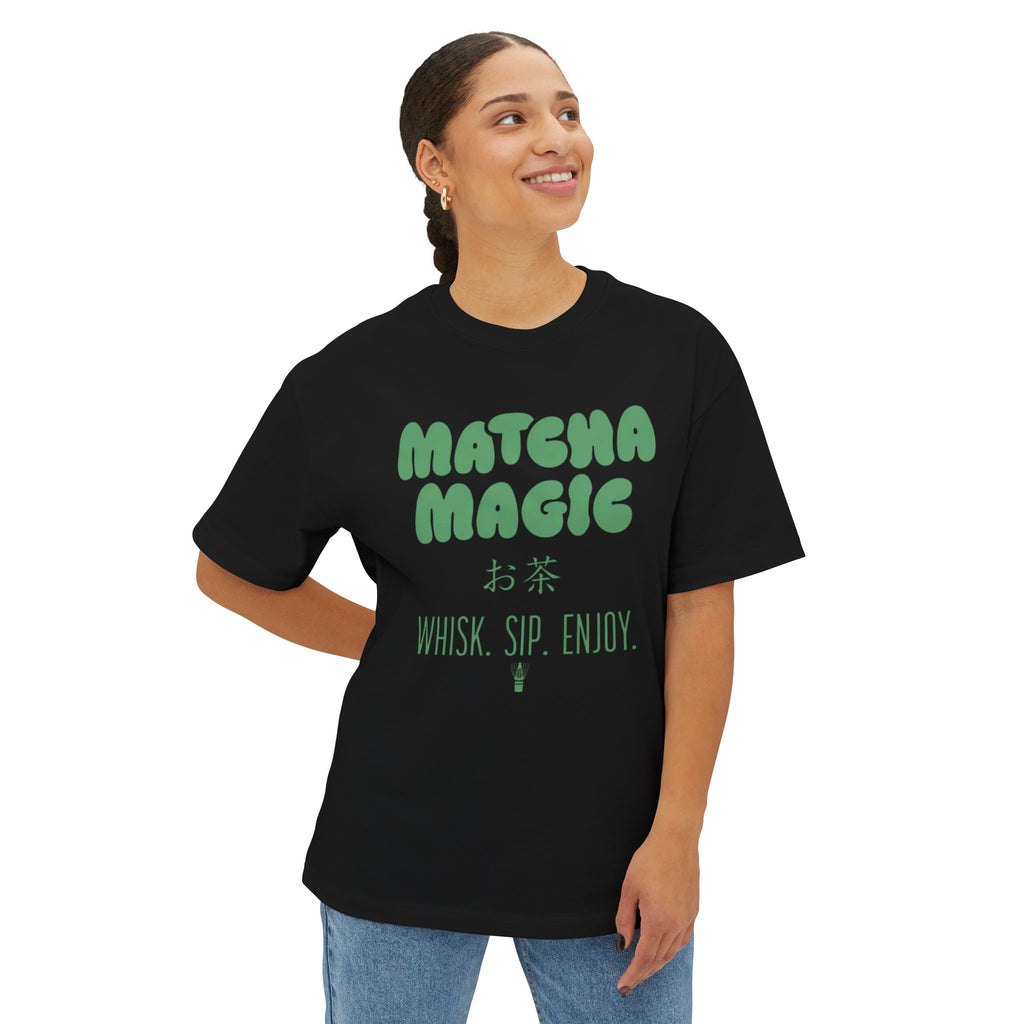 Matcha Magic Tee — Matcha Magic Graphic Oversized Boxy T-Shirt