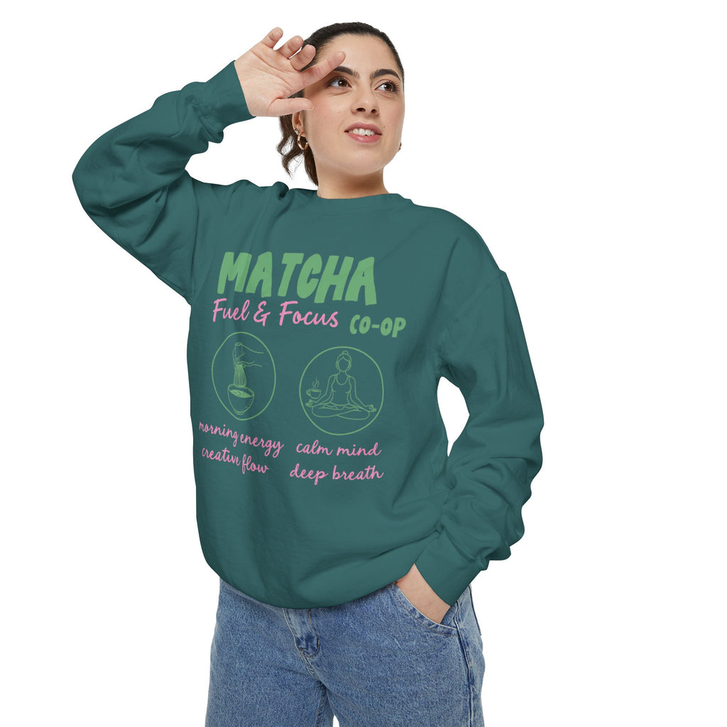 Matcha Fuel & Focus — Crewneck Sweatshirt