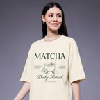 Matcha Daily Ritual Tee - Oversized Boxy T‑Shirt
